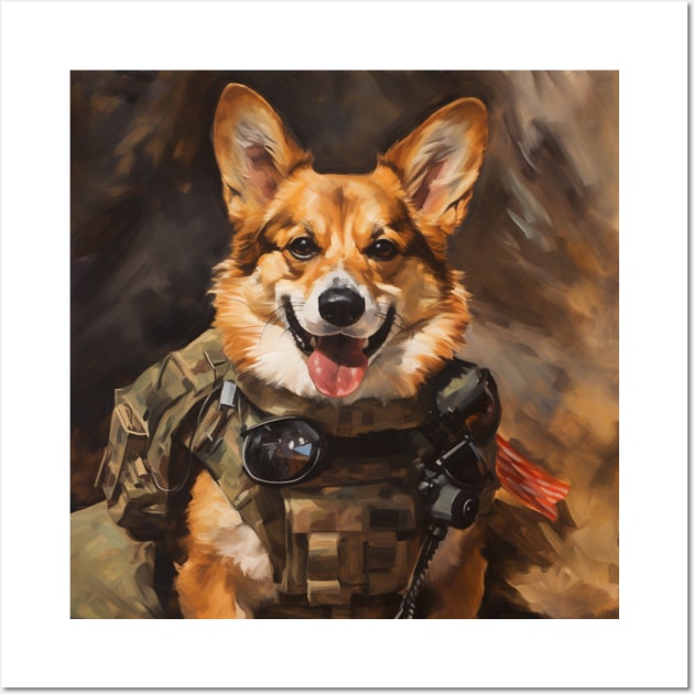 Tactical Corgi Wall Art by AtomicChonk